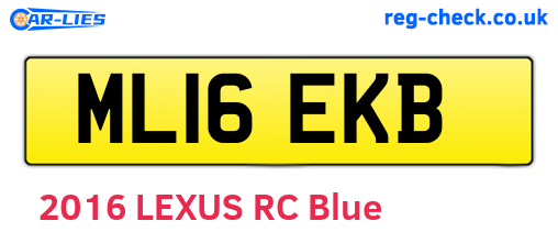 ML16EKB are the vehicle registration plates.