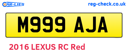 M999AJA are the vehicle registration plates.
