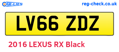 LV66ZDZ are the vehicle registration plates.