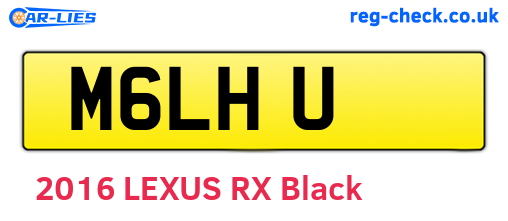 M6LHU are the vehicle registration plates.