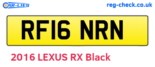 RF16NRN are the vehicle registration plates.