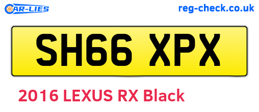 SH66XPX are the vehicle registration plates.