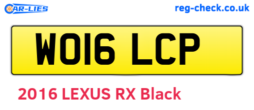 WO16LCP are the vehicle registration plates.