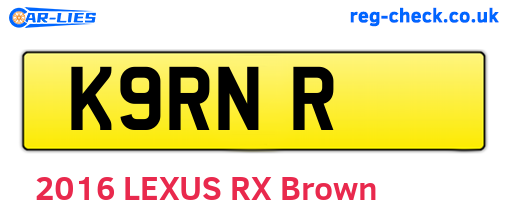 K9RNR are the vehicle registration plates.