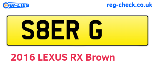 S8ERG are the vehicle registration plates.