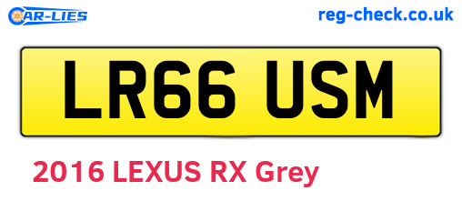 LR66USM are the vehicle registration plates.