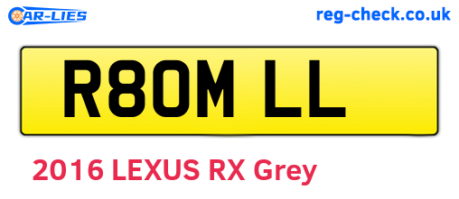 R80MLL are the vehicle registration plates.