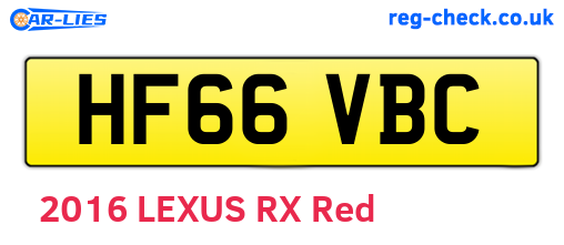 HF66VBC are the vehicle registration plates.