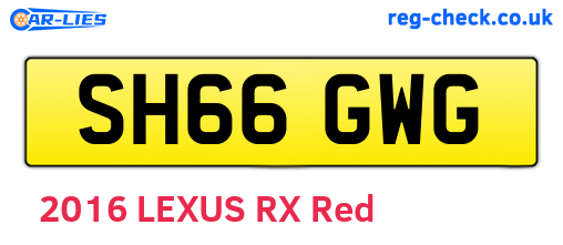 SH66GWG are the vehicle registration plates.