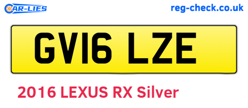 GV16LZE are the vehicle registration plates.