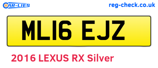 ML16EJZ are the vehicle registration plates.