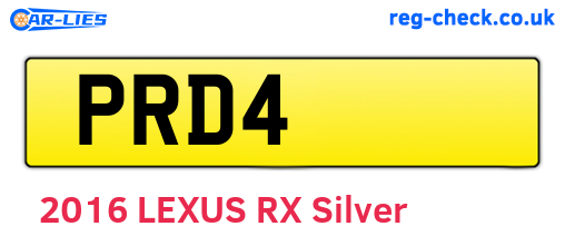 PRD4 are the vehicle registration plates.