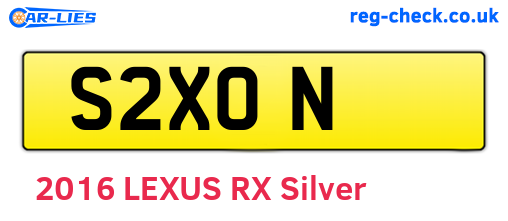 S2XON are the vehicle registration plates.