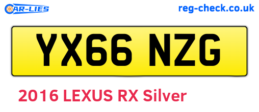 YX66NZG are the vehicle registration plates.