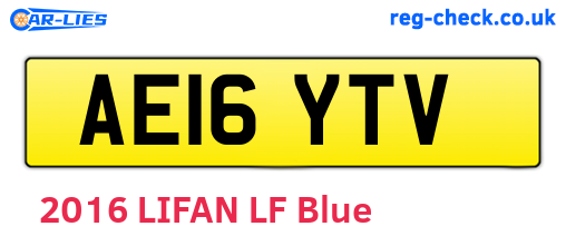 AE16YTV are the vehicle registration plates.