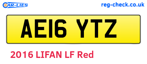 AE16YTZ are the vehicle registration plates.