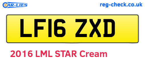 LF16ZXD are the vehicle registration plates.