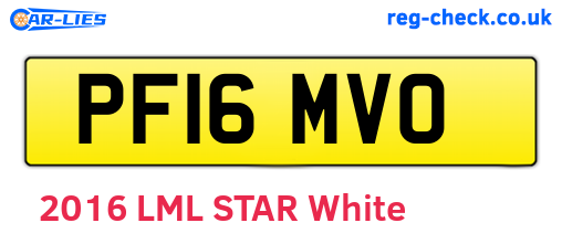 PF16MVO are the vehicle registration plates.