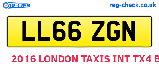 LL66ZGN are the vehicle registration plates.