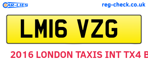 LM16VZG are the vehicle registration plates.