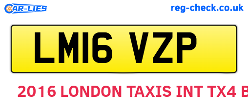 LM16VZP are the vehicle registration plates.