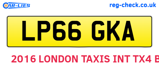 LP66GKA are the vehicle registration plates.