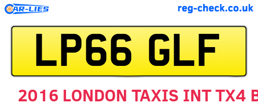 LP66GLF are the vehicle registration plates.