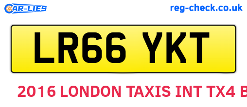 LR66YKT are the vehicle registration plates.
