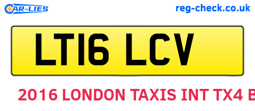 LT16LCV are the vehicle registration plates.