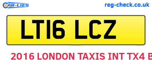 LT16LCZ are the vehicle registration plates.