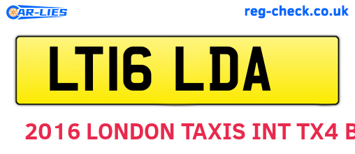 LT16LDA are the vehicle registration plates.