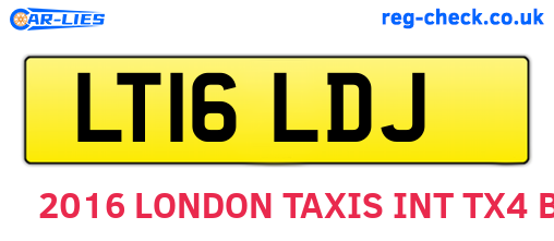 LT16LDJ are the vehicle registration plates.