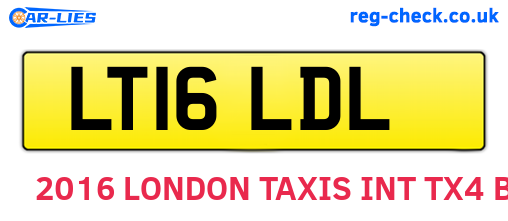 LT16LDL are the vehicle registration plates.