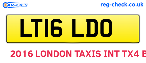 LT16LDO are the vehicle registration plates.