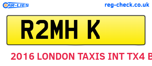 R2MHK are the vehicle registration plates.