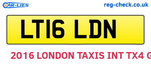 LT16LDN are the vehicle registration plates.