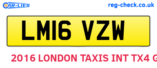 LM16VZW are the vehicle registration plates.