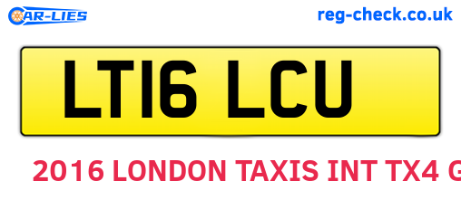 LT16LCU are the vehicle registration plates.