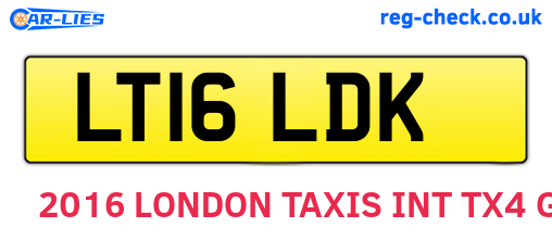 LT16LDK are the vehicle registration plates.