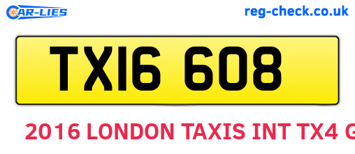TXI6608 are the vehicle registration plates.