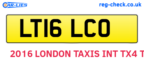 LT16LCO are the vehicle registration plates.