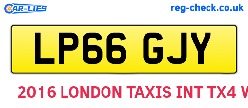 LP66GJY are the vehicle registration plates.