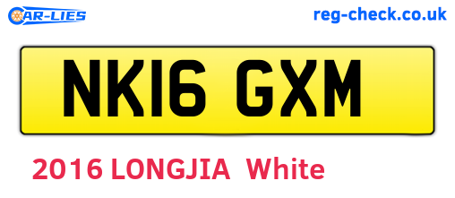 NK16GXM are the vehicle registration plates.