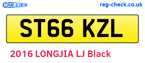 ST66KZL are the vehicle registration plates.