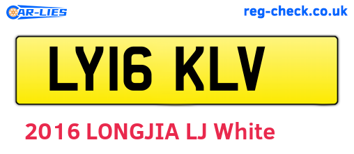LY16KLV are the vehicle registration plates.