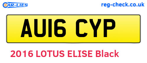 AU16CYP are the vehicle registration plates.