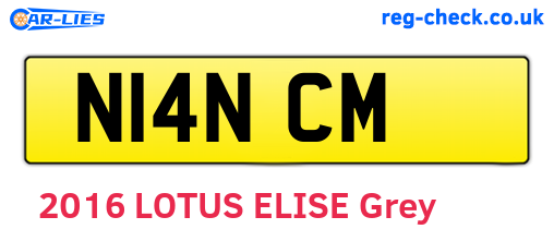 N14NCM are the vehicle registration plates.