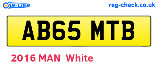 AB65MTB are the vehicle registration plates.