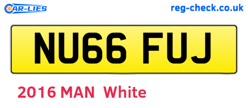 NU66FUJ are the vehicle registration plates.