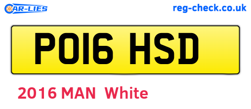 PO16HSD are the vehicle registration plates.